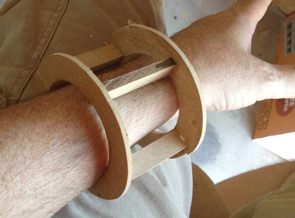  My math worked out and the prototype was, indeed, wearable. 