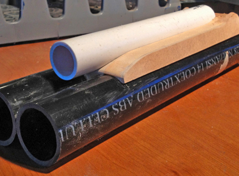  A PVC pipe was used for the magazine tube (although this shotgun is a breach loader and doesn’t feed ammo from a magazine…for lack of another name, I’ll call it a magazine). 