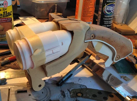 The chamber cylinders were finally glued into place.