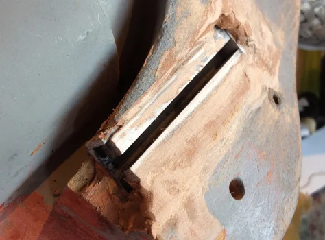 I cut a channel for the slide assembly into the MDF and then glued it in place.