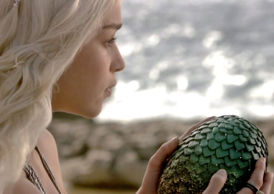  I absolutely love Game of Thrones on HBO (and I’m working my way through the books, but not fast enough to spoil the show). As soon as I saw Daenerys Targaryen pick up a dragon egg, I knew I’d have to make one (or three). 