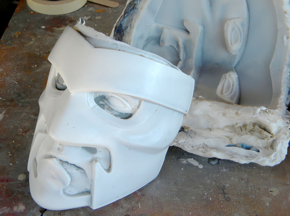 The de-molded mask! A perfect copy including my eyes and mouth.