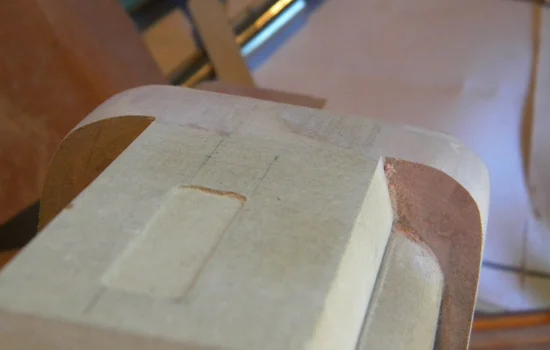 More rounding of corners on the belt sander.