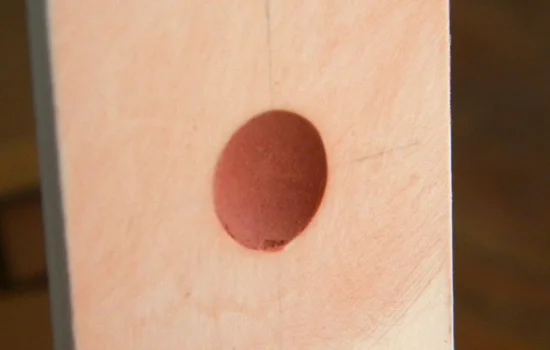 The resulting dish. A 1/8” hole was later drilled into it.