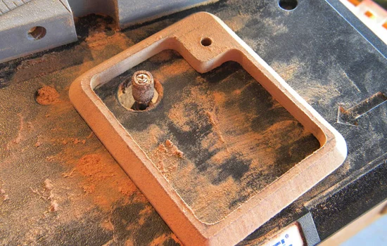 I cut the outer frame of the cover from 1/2” MDF.
