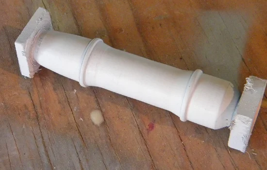The side tube was lathed from a piece of basswood.