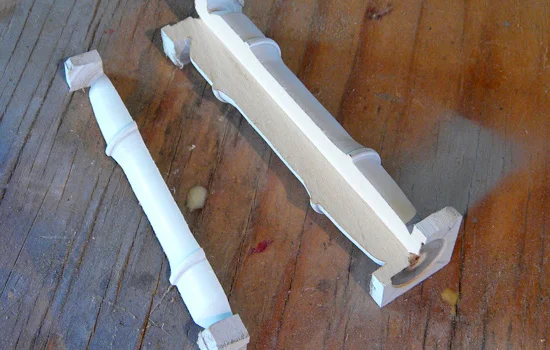I cut out a 90º piece so it would mount flat against the corner of the body.