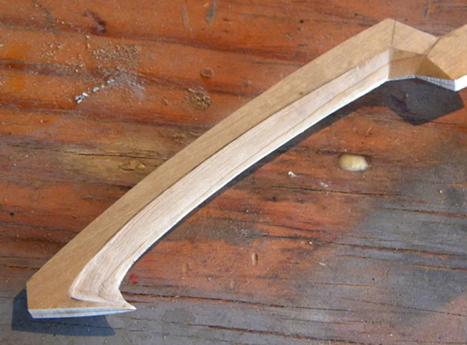 I beveled the blade with the Dremel Sander.