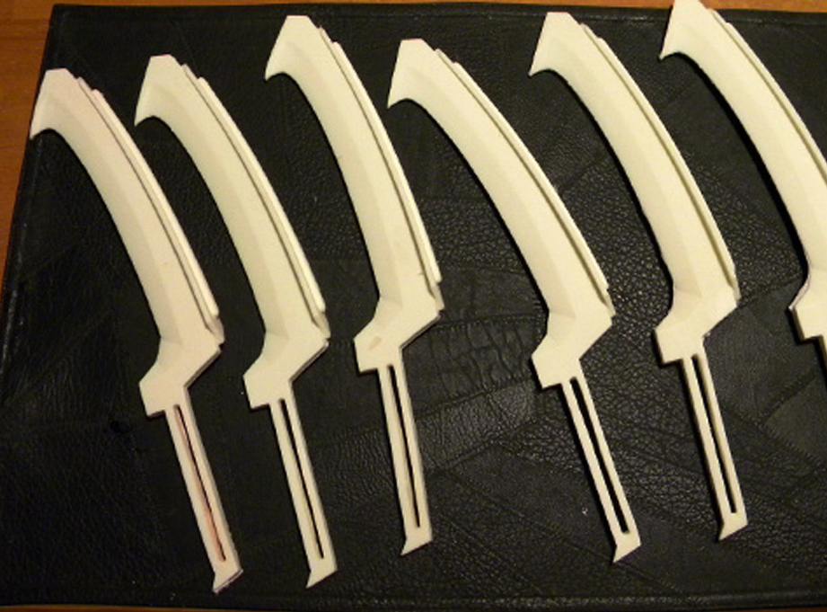  I cast resin copies of the blade master to be used in the final props. 
