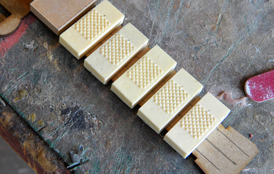 Here are all the pieces for one half of the grip.