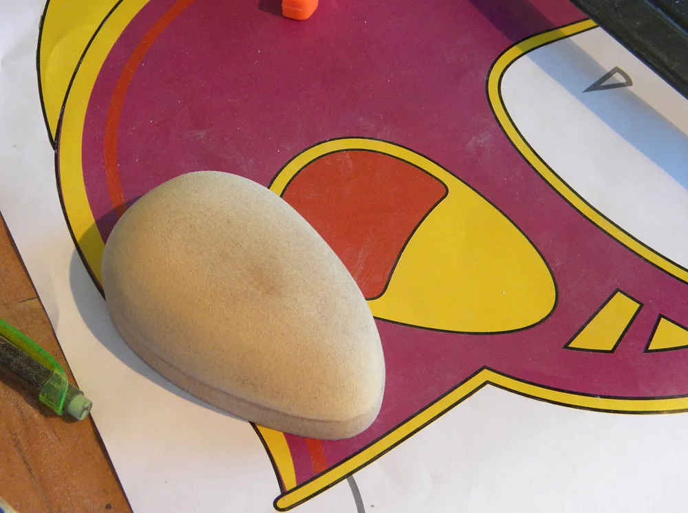 I formed the master for the ear cups from several pieces of MDF glued together.