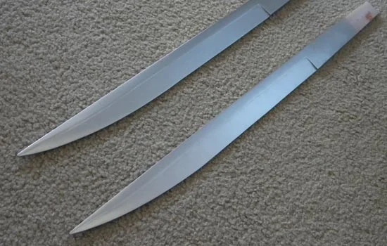 The final sanded blades painted.