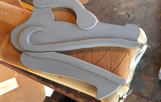 The face parts glued on.