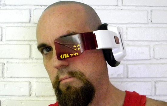 Me wearing the Scouter.