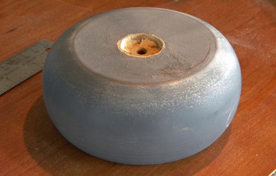I made a collar out of MDF on the lathe.