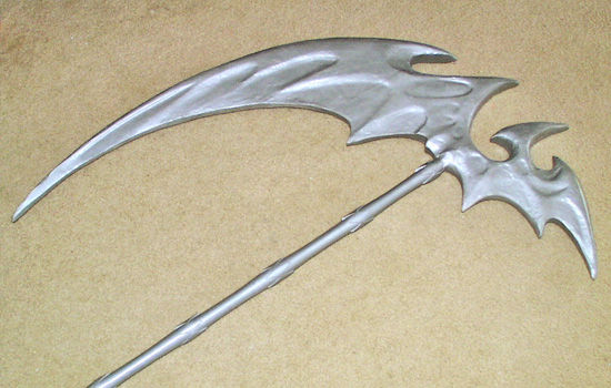 Detail of the finished blade. Assembled, the Artemis Rod is over 7′ tall.