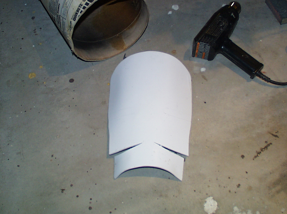  The face blast shield was made from heat-formed styrene in another tube to make the curved shape. 