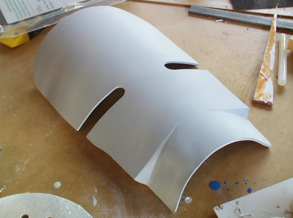 The primered final mask.