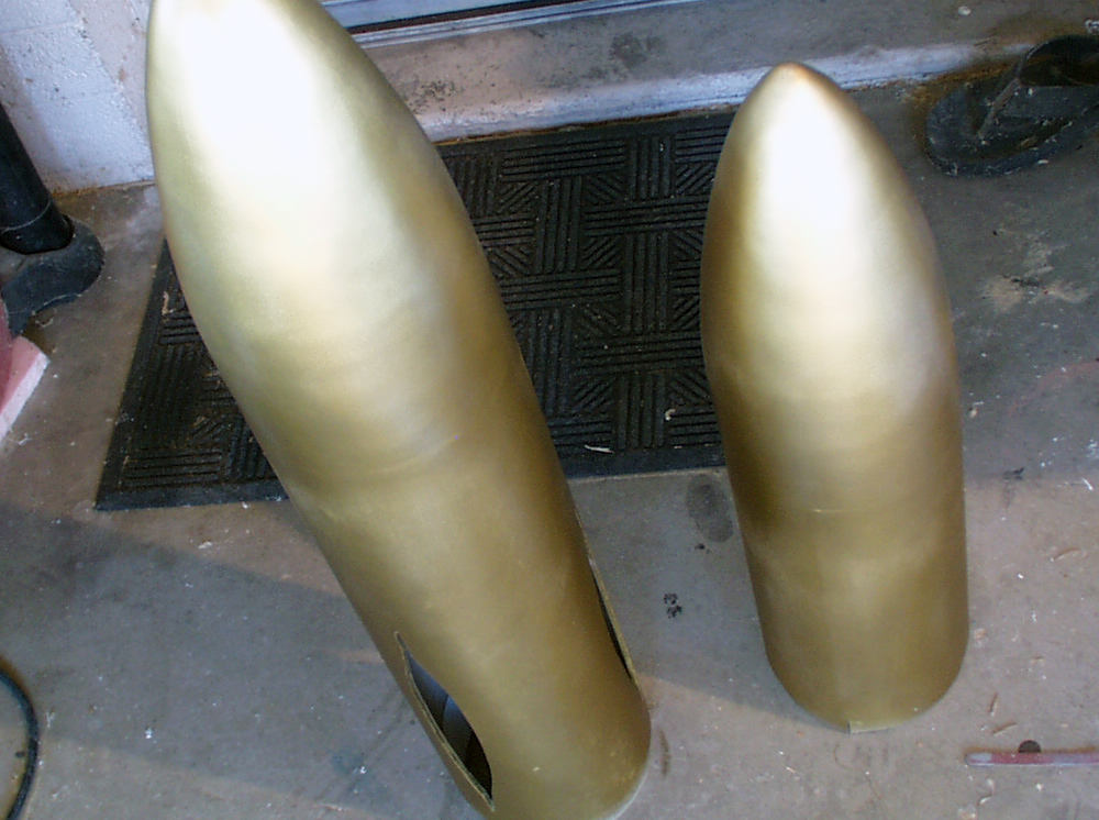  Both cone sections with a base coat of gold. 