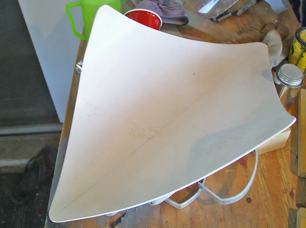 The body shield was also made by heat forming thick styrene.