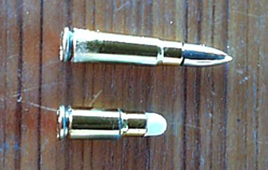 I dummied up a bullet from another kit with the same caliber. I cut down the AK 7.62 x 39 to become the 7.62 x 25.