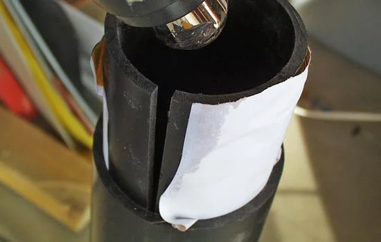 I heated the connector to narrow the diameter of the ABS.