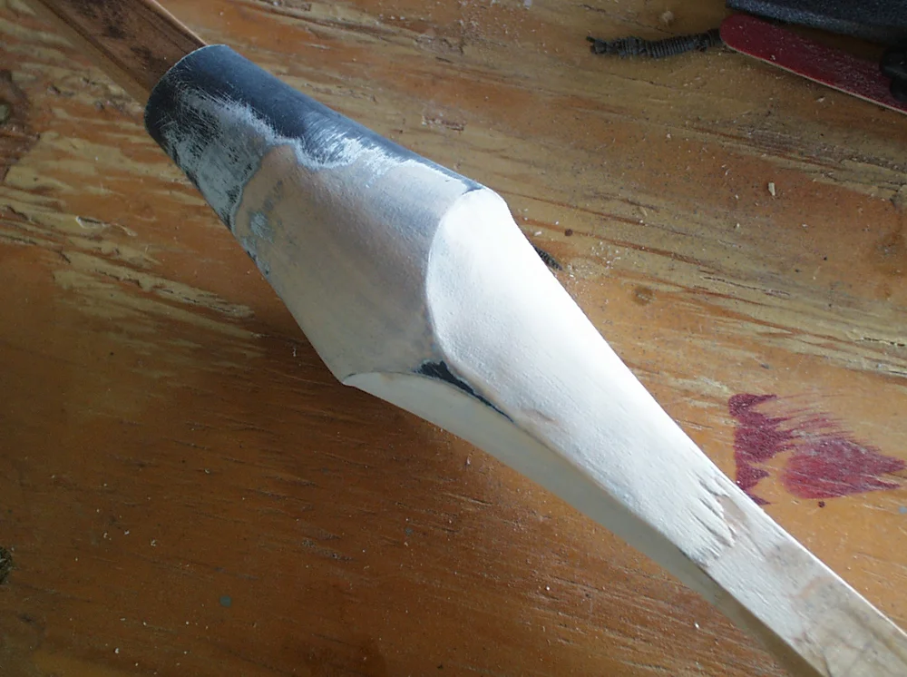 I used a Dremel sander to shape the transition to the square shaft.