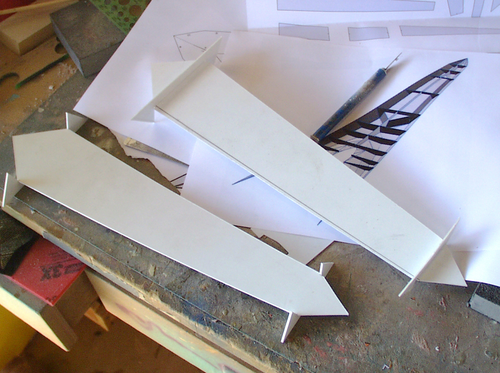  The recessed areas on the lance head were made from styrene. I used Pepakura to work out the geometry. 
