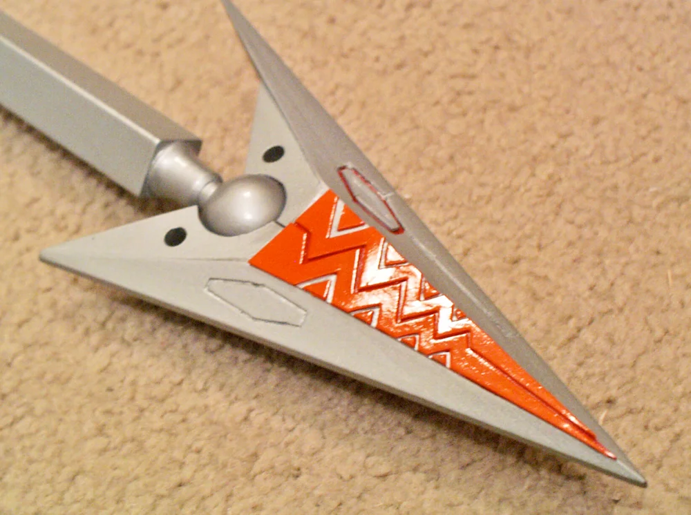 Detail of the finished tail spike.