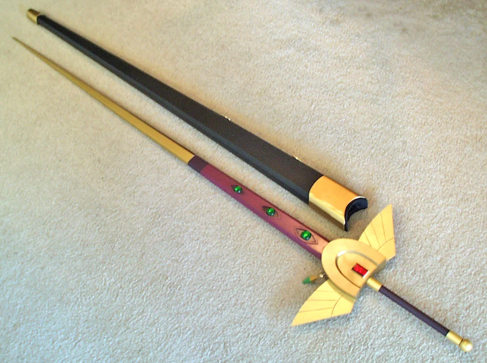 The sword outside the scabbard. The sword itself is over 5 feet long.