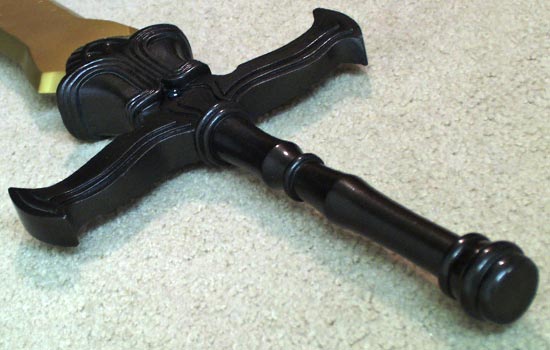  The hilt was painted with a metallic flake black. 