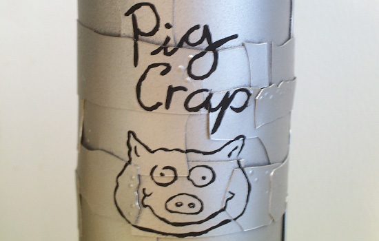  I hand painted Homer’s “Pig Crap” message to the front… 