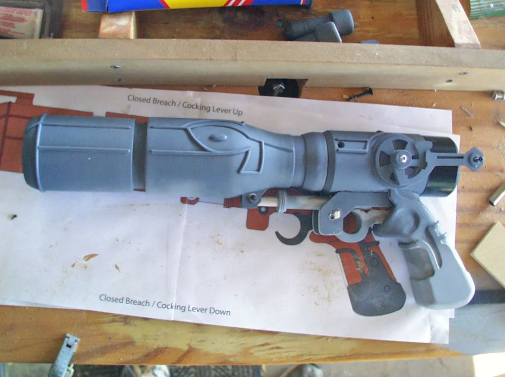 The piping completed and primered.