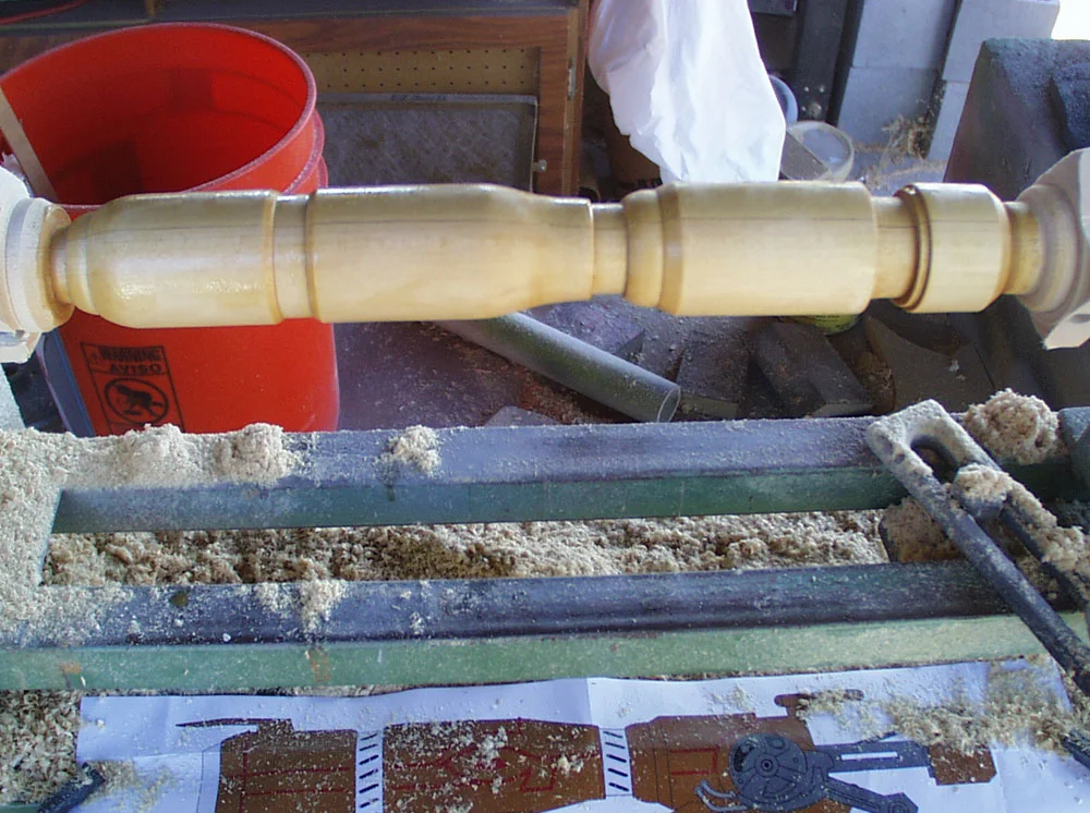 The barrel and end cap lathed.