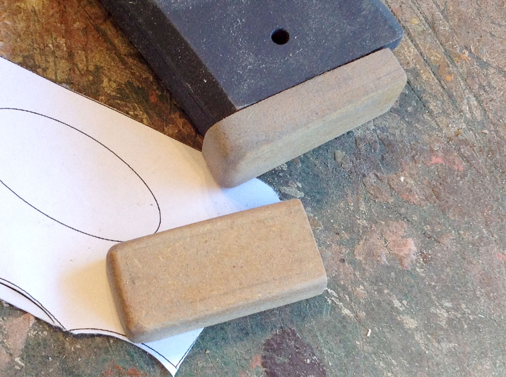  The “slam pads” on the base of the magazines were made from 1/2″ MDF. 