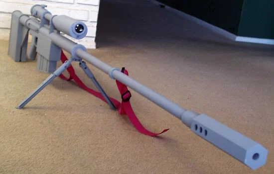 The rifle is a massive 73" long!