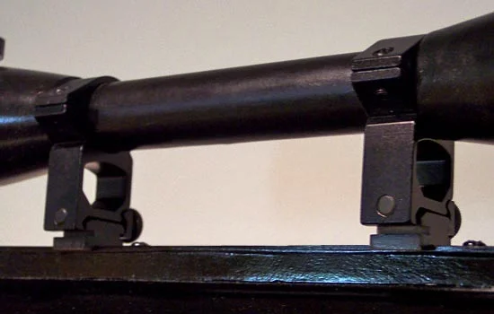 I used real mounting rings to attach the scope.