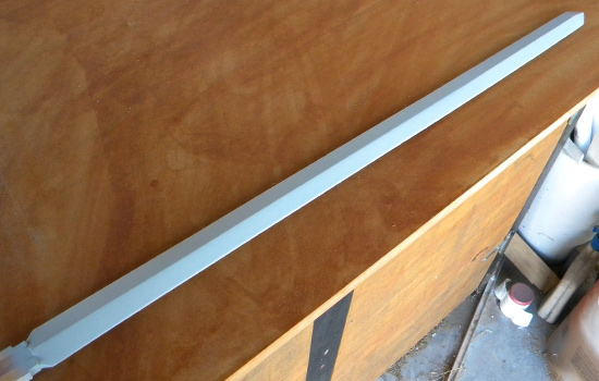 The blade had some distortion and damage from use, so I sanded a fresh edge and filled any nicks.