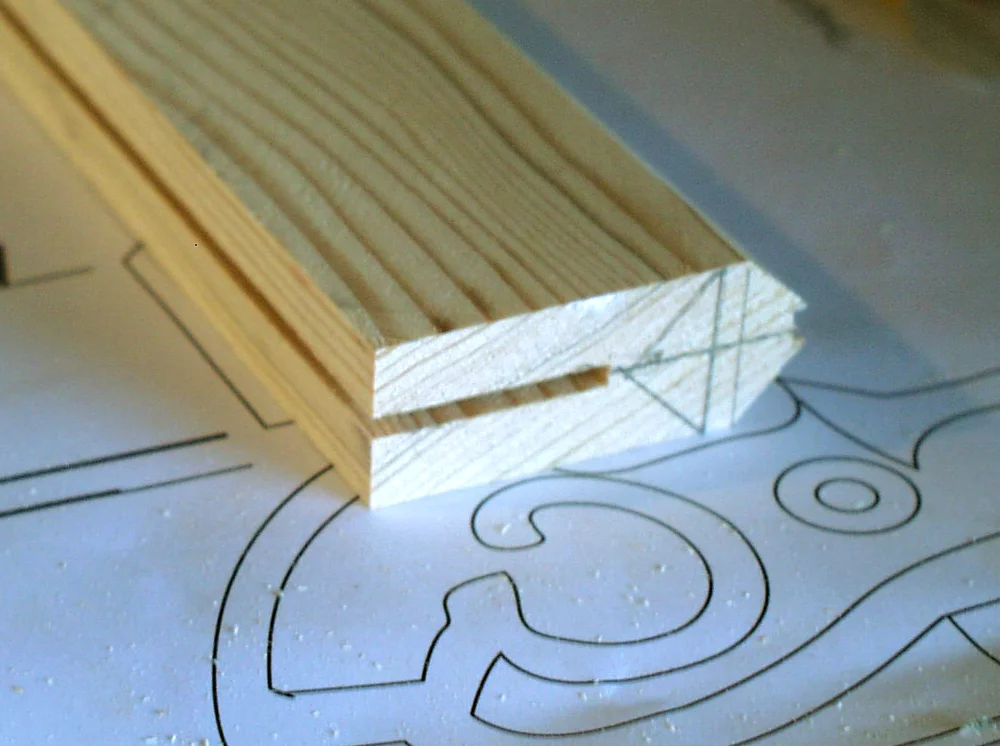 I then cut a slot on the bottom for the blade.