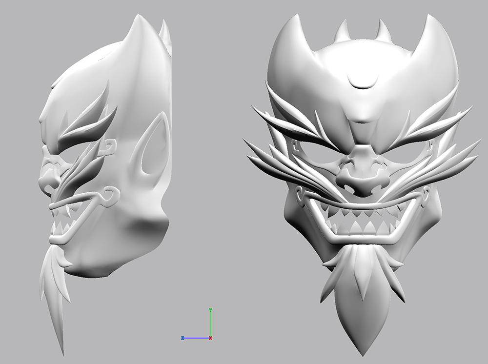  I pulled the plans into Strata3D and modeled the mask. 