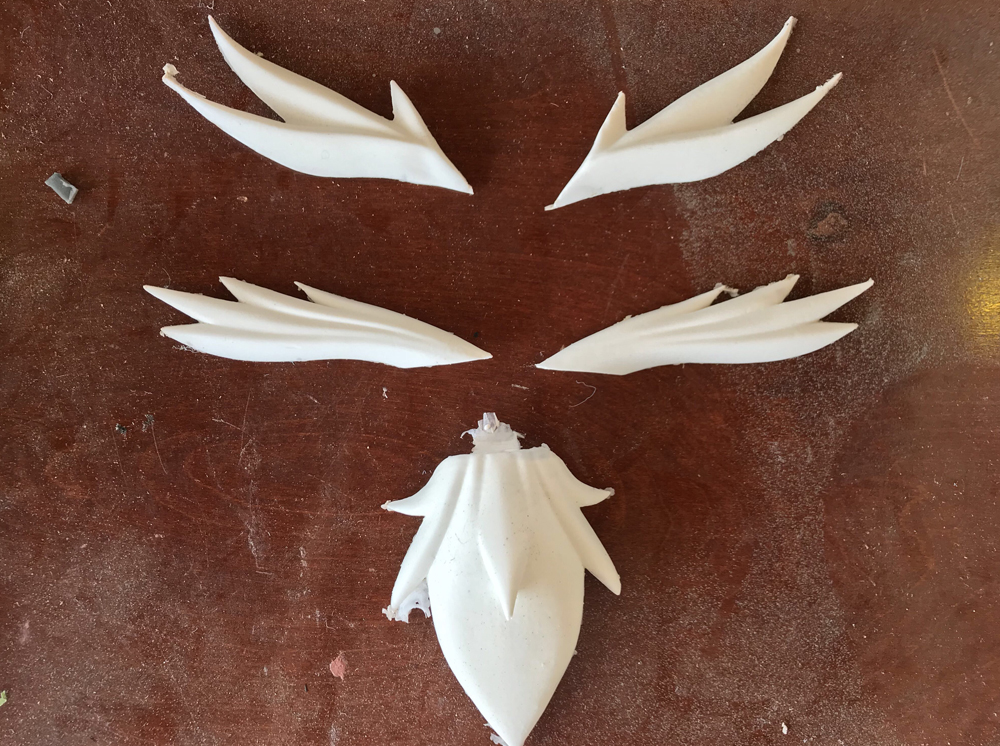 I cast the “hair” as separate resin pieces.