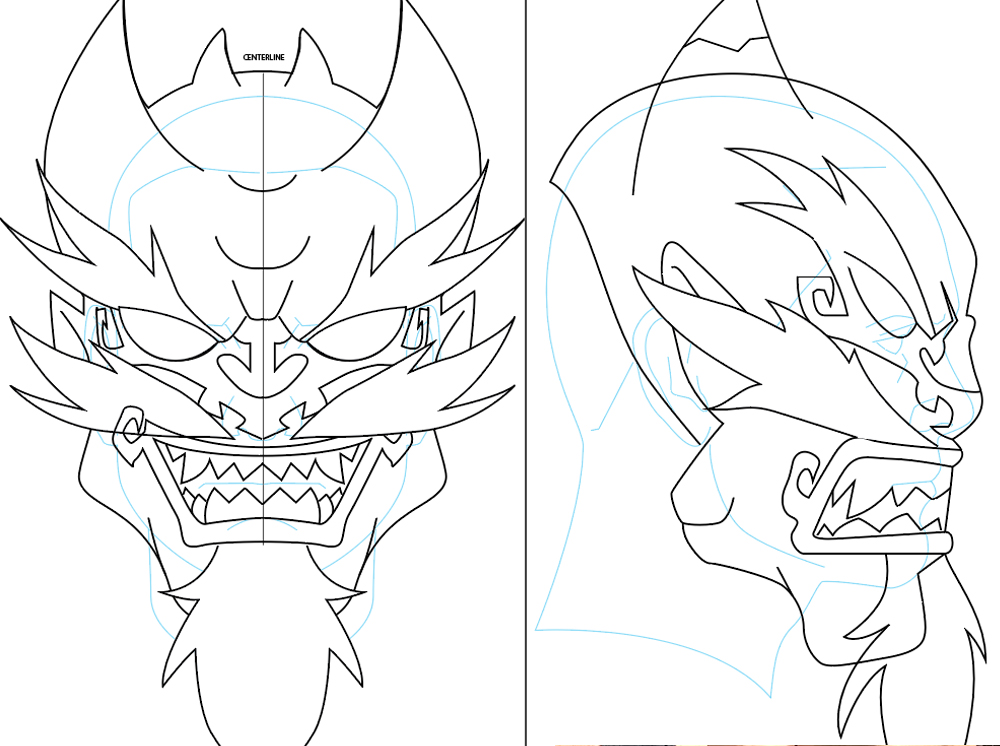 Based on screen captures from the show, I drew up plans in Illustrator.