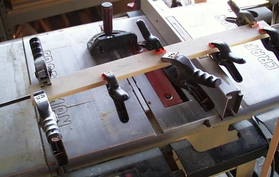 I glued the wood together around the blade.