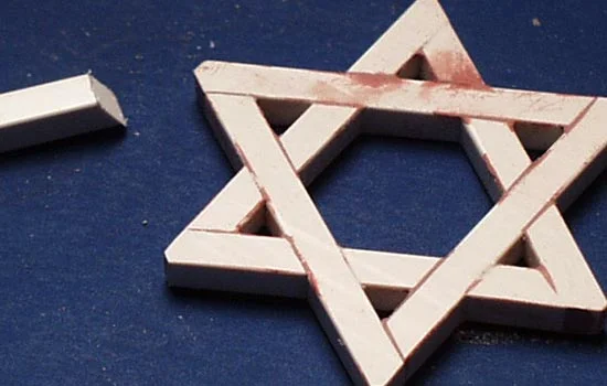 The star was made from 1/4″ square styrene rods.