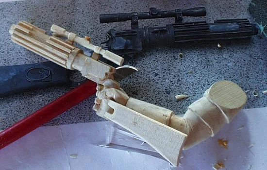 The shoulder stock was the part that gave me fits on the first attempt. It was much easier to do in sections.