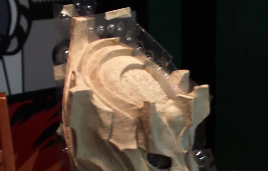I used clear plastic mold dividers to separate the two halves for molding.