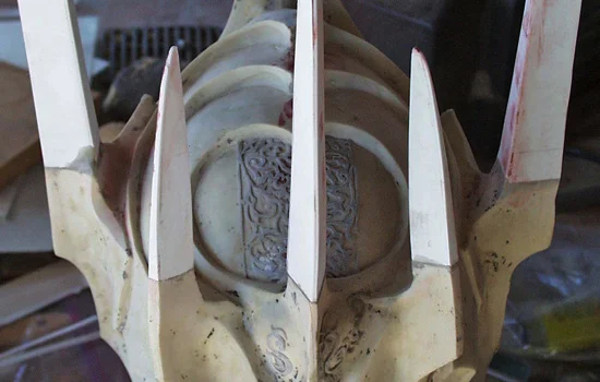 I attached the spikes with epoxy putty and dowels.