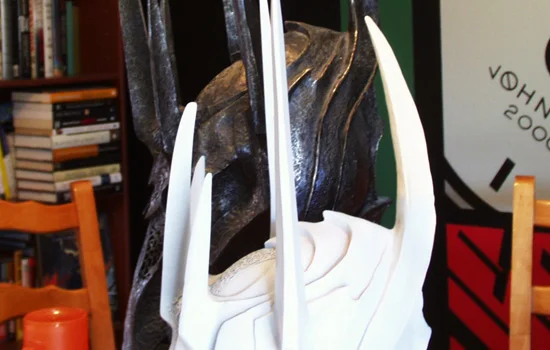 I sculpted the back spike in clay and made a quickie silicone mold for a resin copy.