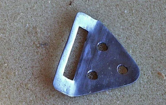 I trimmed out the shape and bent up the end.