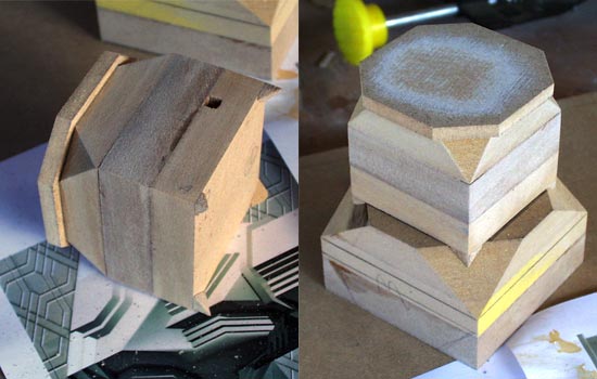  I laminated sections of MDF together to make the sections of the column. 